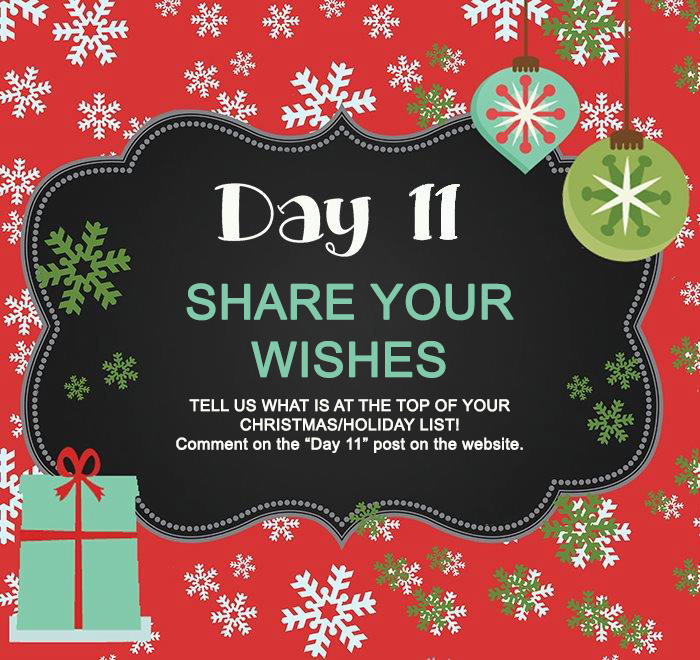 Day 11 GIVEAWAY- What’s on your Christmas/Holiday List?